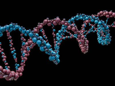 dna链.抽象的科学背景.三维渲染照片