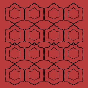 艺术 纺织品 简单的 边境 几何学 要素 概述 插图 纹理