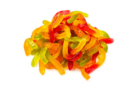 Juicy colorful jelly sweets. Gummy candies. 