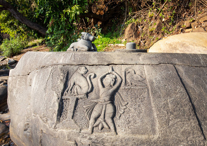  Sahasralinga  place is known for thousand lingas are carved on