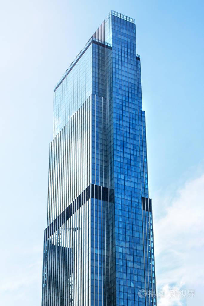 现代新商业企业大厦顶部俯视图