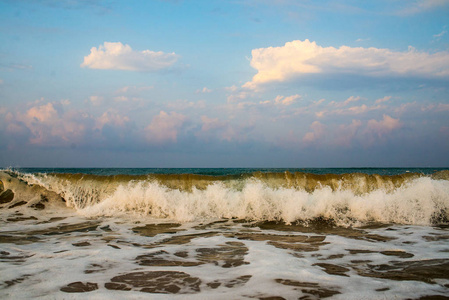 地平线 太阳 波浪 天气 美女 波动 波罗的海 泼洒 海景