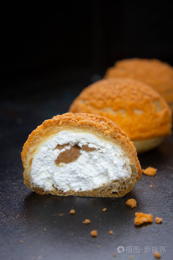 自制profiteroles蛋糕choux奶油酥