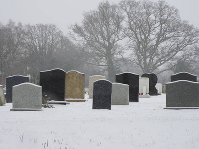 雪地里的墓地