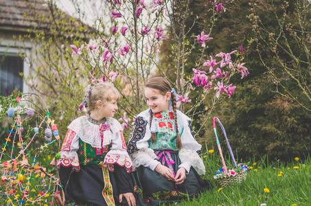 欧洲斯洛伐克复活节传统民俗服饰