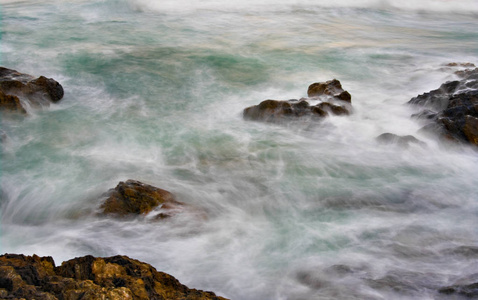 岩石 波浪 海岸 海岸线 海洋 软的 风景 自然 海景