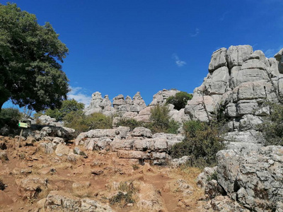 石灰石 自然 托卡尔 罗卡斯 储备 马拉加 腐蚀 形成 预订