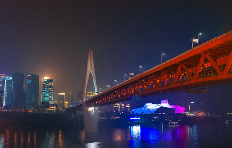 旅行 重庆 风景 城市 亚洲 天际线 天空 夜曲 商业区