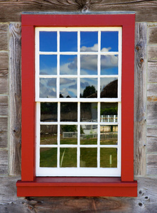 反射 木材 建筑学 谷仓 纹理 古老的 外部 玻璃 建设