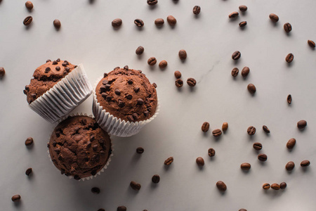 巧克力 甜的 食物 复制空间 甜点 糕点 咖啡粒 松饼 自制