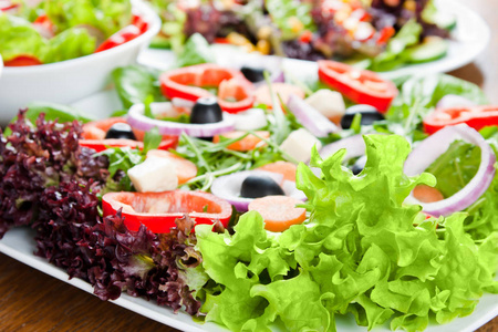 表格设置 美食家 维生素 营养 沙拉 盘子 低脂 生菜 花园