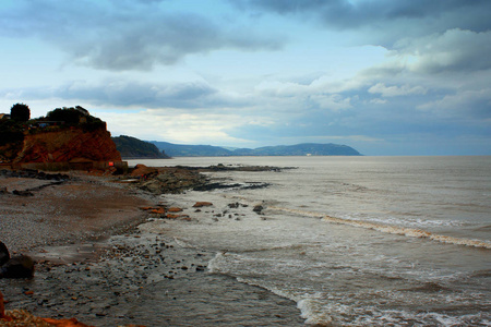 悬崖 天空 岩石 海滩 海洋 石头 冲浪