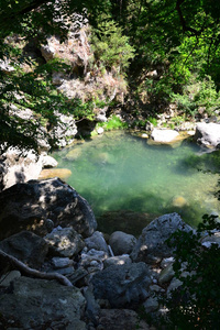 法国 岩石 公园 旅行 夏天 自然 普罗旺斯 瀑布 在里面