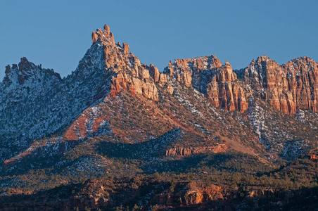 季节 美丽的 岩石 峭壁 犹他州 荒野 美女 冬天 风景