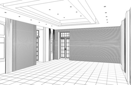 新的 扶手椅 吊灯 豪华 新古典主义 可视化 建筑学 活的