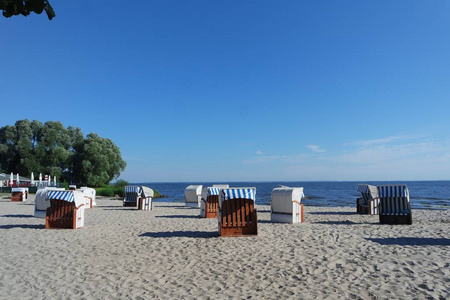 波罗的海 乡村 东北 沙滩椅 旅游业 海洋 海滩 梅克伦堡