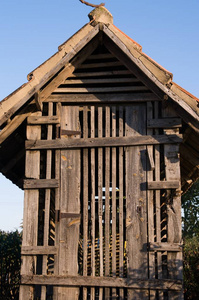 领域 谷仓 村庄 古老的 植物 天空 乡村 木材 工具 建筑