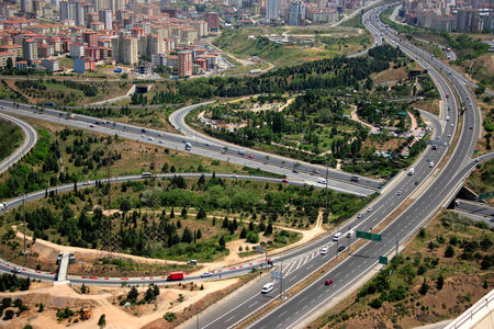 高速公路 进入 过境 道路 大都会 环境 合并 模糊 运输