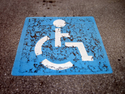 保留 残疾人 偶像 水泥 标记 街道 外部 支持 残疾 入口