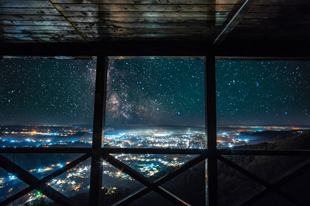 夜城星空图片