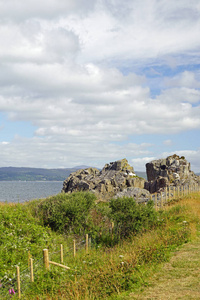 天空 海滩 苏格兰 风景 海岸 海滨 乡村 领域 海洋 马莱格