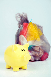 垃圾 节约 成本 浪费 倾倒 收集 家庭 包裹 塑料 拒绝