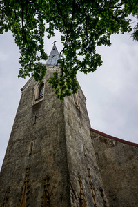 世纪 旅行者 岩石 古老的 建筑学 旅行 城堡 教堂 旅游业