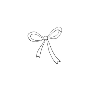 蝴蝶结线条图片
