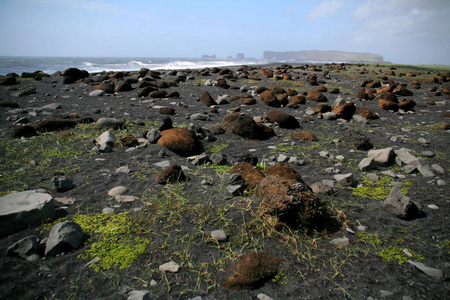 旅游业 自然 海岸 火山作用 海景 波浪 石头 海滩 假期