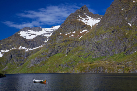 独木舟 峡湾 斯堪的纳维亚 放松 高峰 挪威