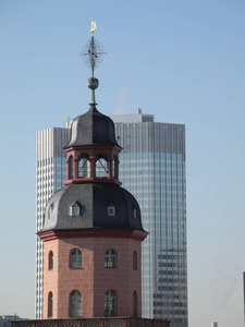 尖塔 职业 商业 商业交易 德国 法兰克福 摩天大楼 房子
