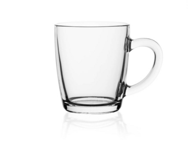 Empty glass isolated on a white