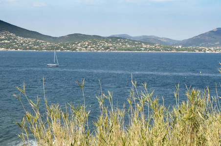 乡村 蔚蓝 村庄 海滩 欧洲 奢侈 旅游业 自然 海湾 游艇