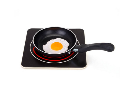烹饪 平底锅 蛋黄 鸡蛋 厨师 油炸 早餐 食物 煎锅 沸腾