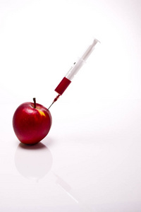 注射器 液体 流体 苹果 特写镜头 营养 维生素 自然 危险