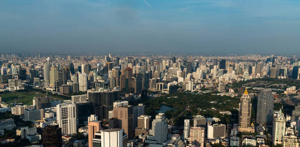 夏天 建筑学 摩天大楼 城市景观 建筑 泰国 交通 污染