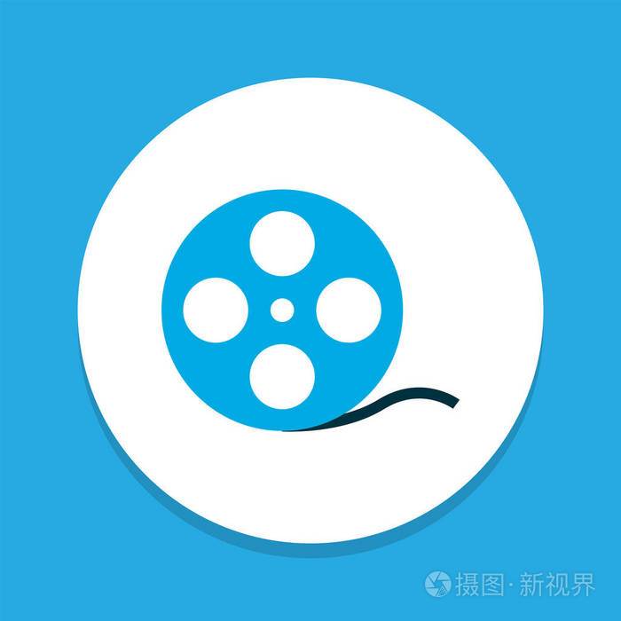 胶片卷盘图标彩色符号时尚风格的优质独立电影胶片元素