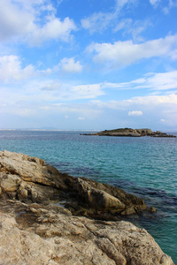 西班牙 二月 海洋 田园诗 风景 小岛 空的 地中海 海湾