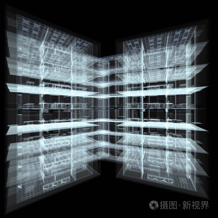 建造 商业 外观 三维 建筑 高的 蓝图 科学 技术 项目