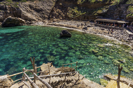 岩石 西班牙 马洛卡 海滩 海湾 海洋 地中海 海滨 假期