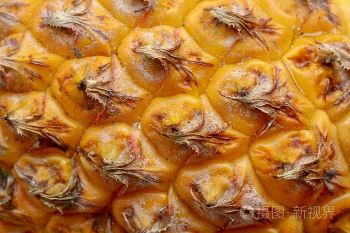 成熟菠萝皮特写新鲜菠萝质地防抱死制动系统