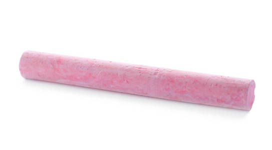 一块白色的粉红色粉笔