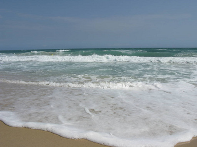 地平线 突尼斯 波浪 海洋 浪涌 海滩 冲浪 地中海 闪耀