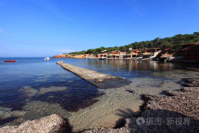 石头 西班牙 恢复 小岛 海滩 海岸 休息 风景 放松 假日