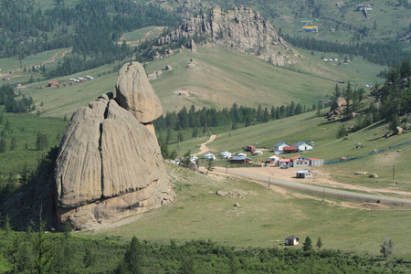 蒙古 乌龟 自然 风景 乡村 亚洲 岩石