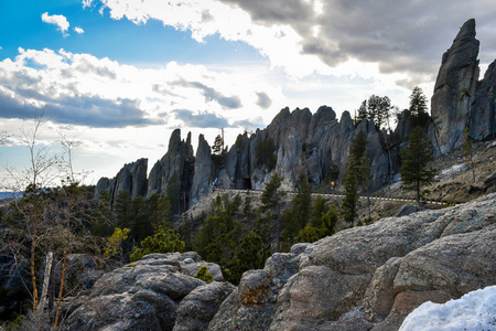 布莱克山国家森林南达科他州布莱克山国家森林公园俯瞰大自然照片