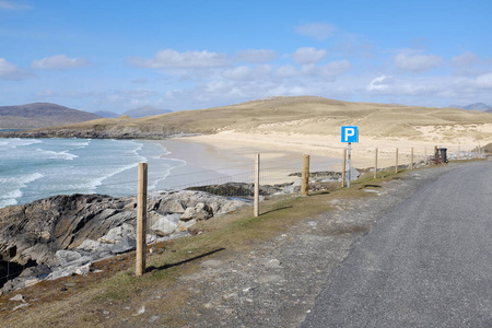 栅栏 自然 通信 岩石 风景 海滩 签名 停车