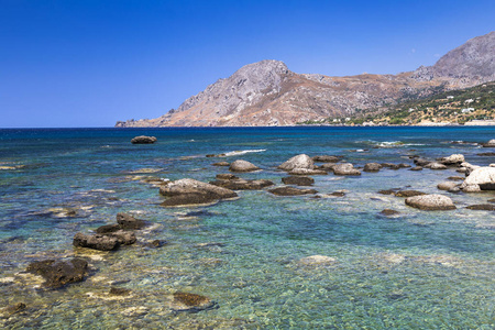 绿松石 沐浴 假期 泻湖 假日 克里特岛 旅游业 苏达 岩石