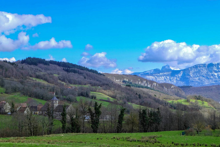 天空 山谷 侏罗纪 小山 旅游业 夏天 草地 风景 法国