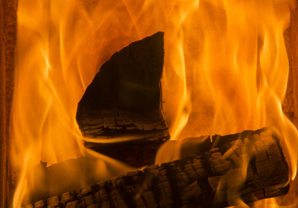 特写镜头 热的 火焰 烤箱 火炉 燃烧 火灾 壁炉